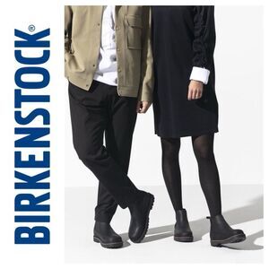 Birkenstock Stalon Nubuck Leather - Black Unisex Chelsea Boots